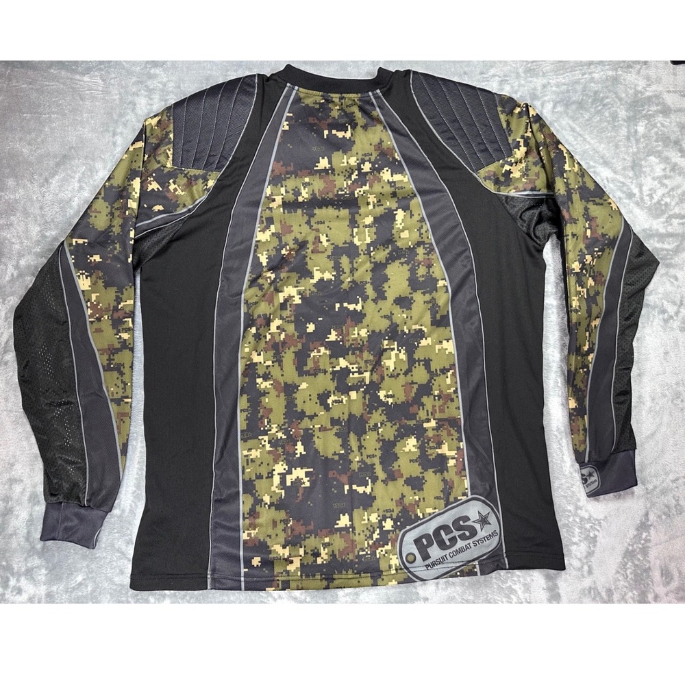 PCS Pursuit Combat Systems Paintball Jersey Digital Camo Padded XXL Mens Black - Picture 14 of 14
